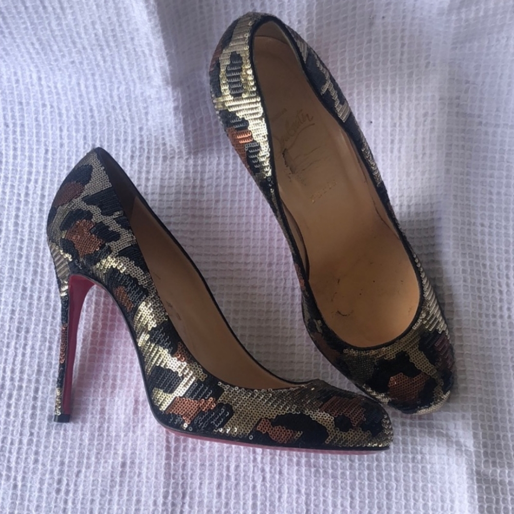 Leopard Sequin Christian Louboutin